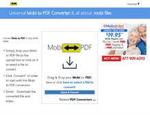 Tablet Screenshot of mobi-to-pdf.com